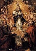 Juan de Valdes Leal Virgin of the Immaculate Conception with Sts Andrew and John the Baptist oil on canvas
